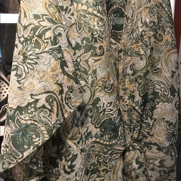 Batwing sheer blouse with drawstring waist - Picture 5 of 6